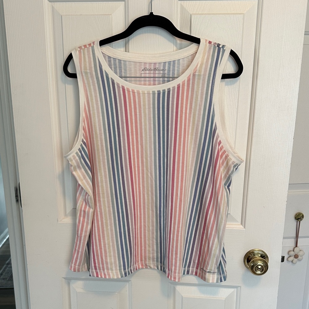 Eddie Bauer Multicolor Striped Tank Top